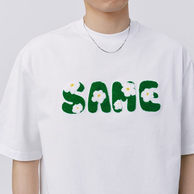 情侣T恤宽松圆领短袖SAMESAME