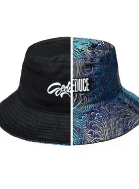 S-SEDUCE 渔夫帽盆帽 孔雀羽毛双面戴帽子户外遮阳帽盆帽18