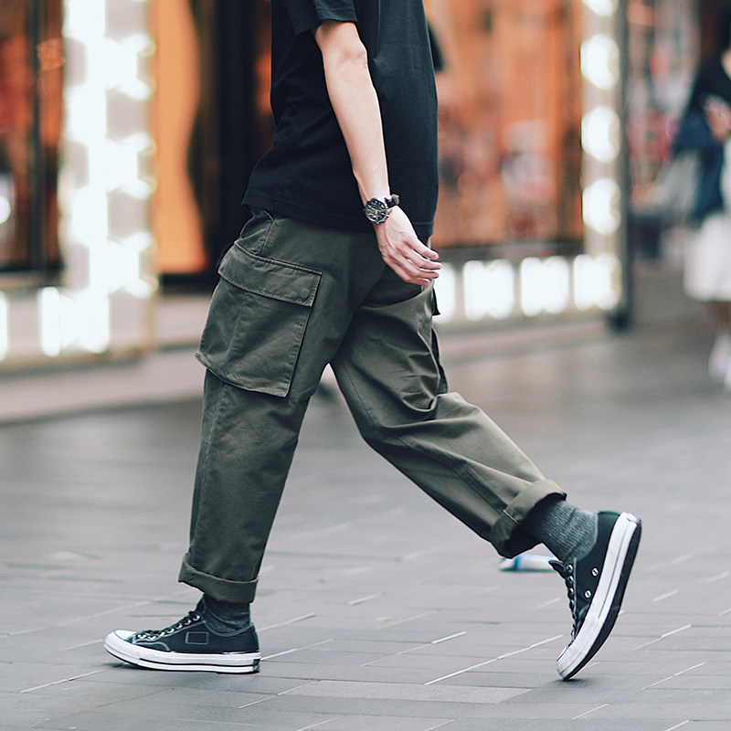 PSO Brand SS原创潮牌设计纯棉除静电酵洗双口袋水洗工装18|ruв категории Мужская одежда, брюки - от Buy2taobao.com для оказания профессиональной услуги покупки агента Taobao