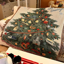 圣诞节挂毯背景毯氛围感装 饰 饰毯圣诞树挂毯圣诞节日布置背景墙装