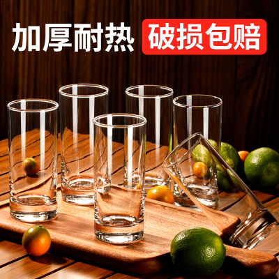 【加厚耐热】玻璃水杯餐杯牛奶杯