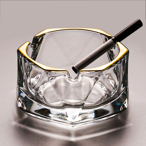 【加大加深】水晶玻璃烟灰缸高端