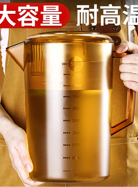 加厚食品级PC冷水壶大容量商用奶茶店专用泡茶桶带刻度食品级量杯