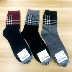 男生棉质男袜 短袜 韩国进口男袜棉袜子 棉袜男款 韩国拼色格子男士