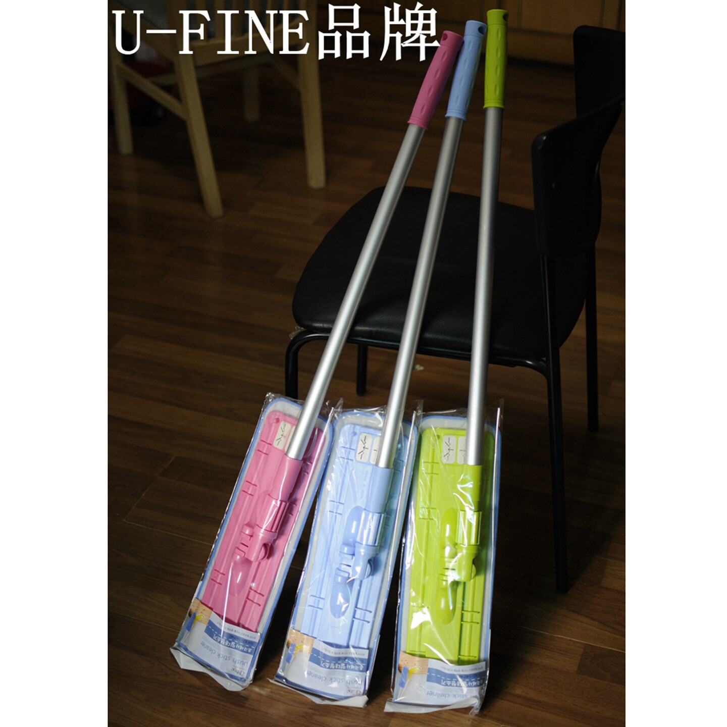 韩国U-FINE平板拖把家用地板瓷砖旋转拖布干湿两用伸缩铝杆