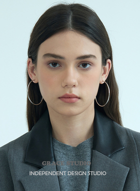 G/S经典款 简约高级感夸张大圈圈耳环女百搭港风时髦素圈耳饰耳圈