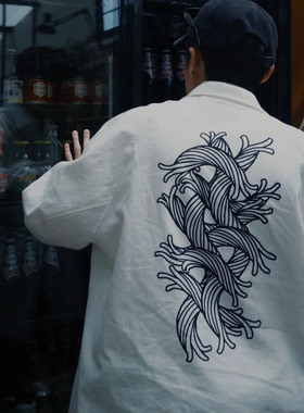 自主 Christopher Nemeth 衬衣复古绳结衬衫cleanfit男女长袖外套