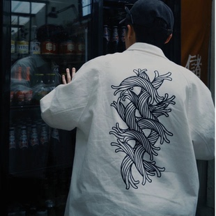 自主 Christopher Nemeth 衬衣复古绳结衬衫cleanfit男女长袖外套