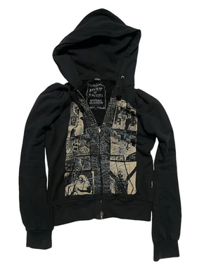 Lmyer Hysteric Glamour歇斯底里版画卫衣 宽松休闲黑色卫衣