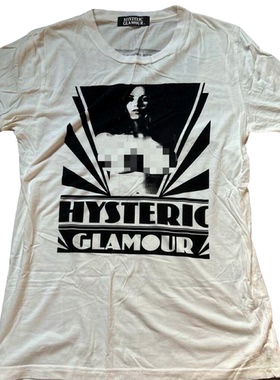 hysteric glamour 人像印花 歇斯底里 白色短袖T恤