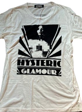 hysteric glamour 人像印花 歇斯底里 白色短袖T恤