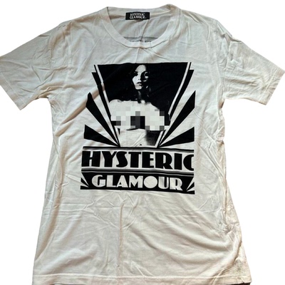 hysteric glamour 人像印花 歇斯底里 白色短袖T恤
