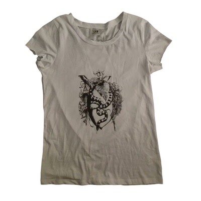 LGB  日系蛇果印花短袖T恤  街头朋克艺术风格