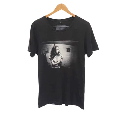 hysteric glamour 黑白摄影人像 歇斯底里 印花图案短袖T恤