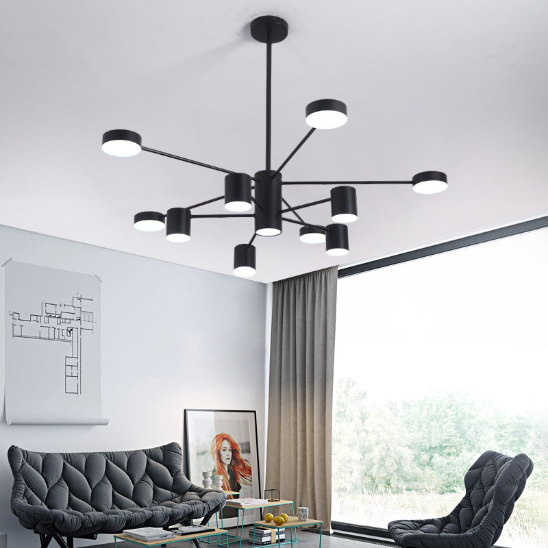 后現代風照明臥室燈極簡鐵藝吊燈