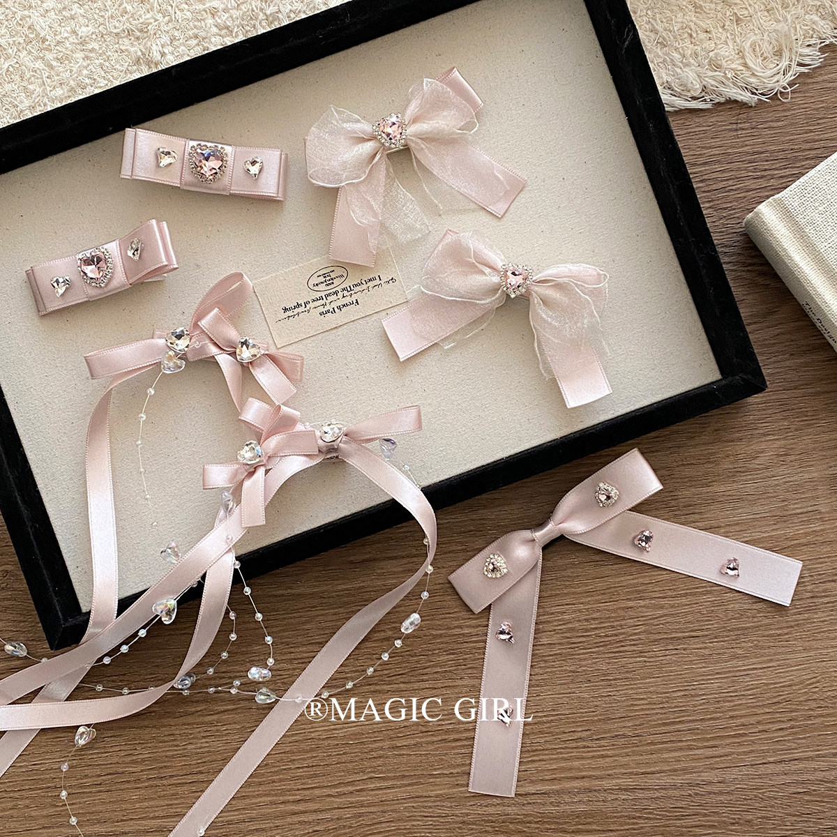 甜美芭蕾风蝴蝶结发夹