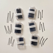 超实用盒装 黑色一字夹发夹丸子头固定夹子u型夹基础款 隐形无痕夹