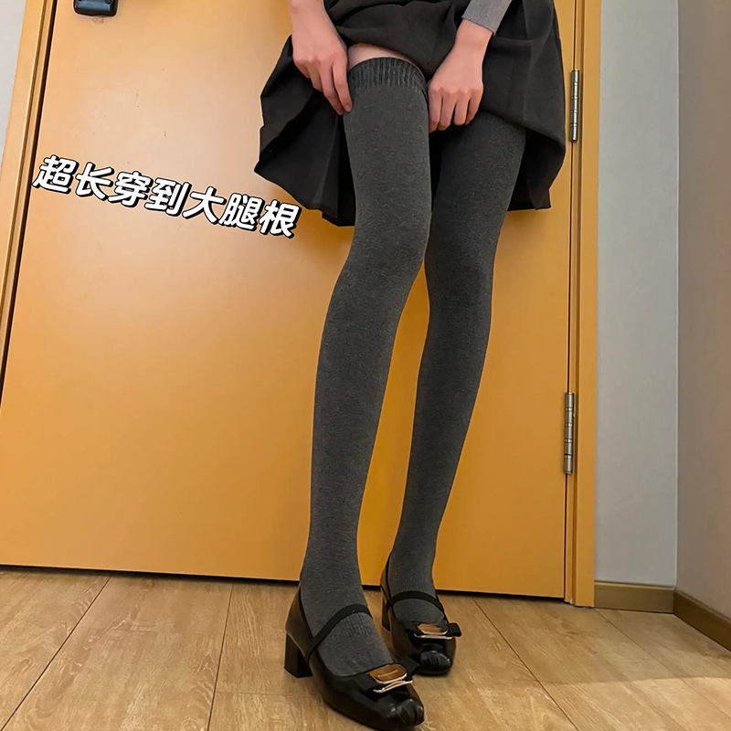 加长过膝袜女秋冬款保暖大腿袜子