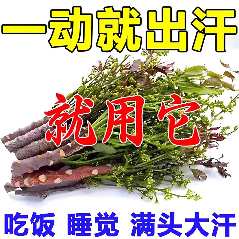 一动就出汗吃饭满头大汗睡觉爱出汗走路出汗调理晚上自汗本草HH