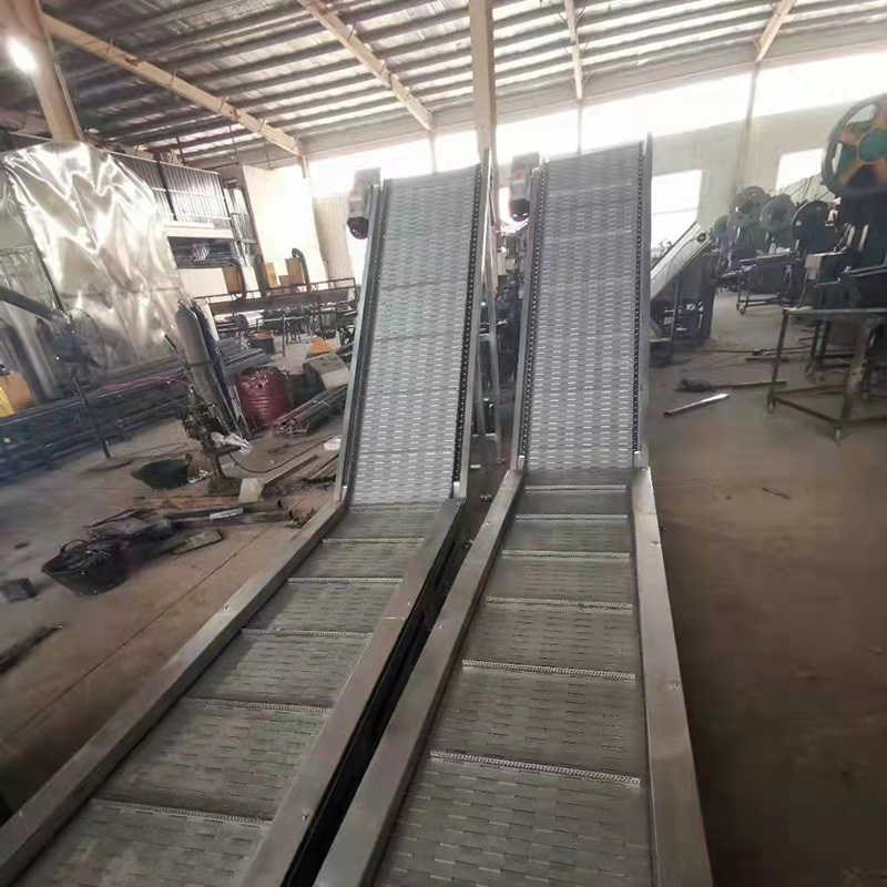 链板提升机食流水线不锈钢板链输送带冲孔爬坡碳钢板链输送机厂