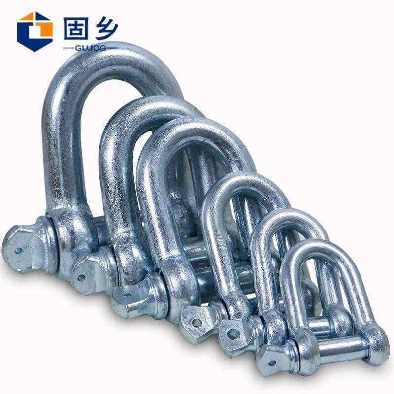 固乡卸扣国标U型吊环起重弓型吊钩U型卡扣镀锌国标起重【U形卸扣M
