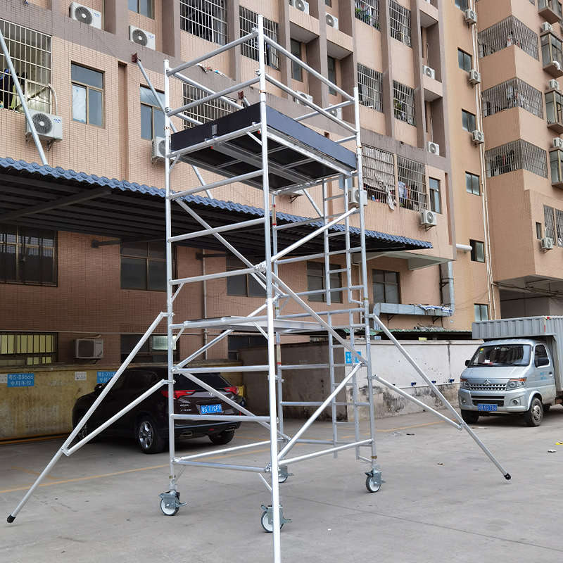 铝脚手架配件脚轮万向脚轮外支撑横拉杆斜拉杆铝合金脚手架 护栏