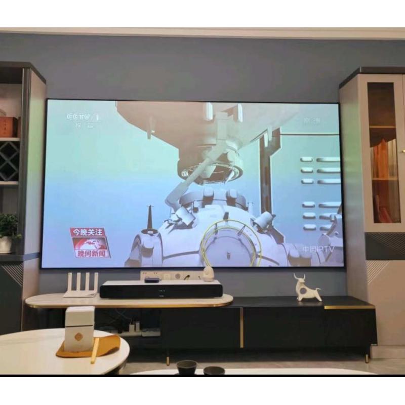 菲涅尔中长焦超短焦投影屏画框幕布抗光窄边框高清4K免费定制安装