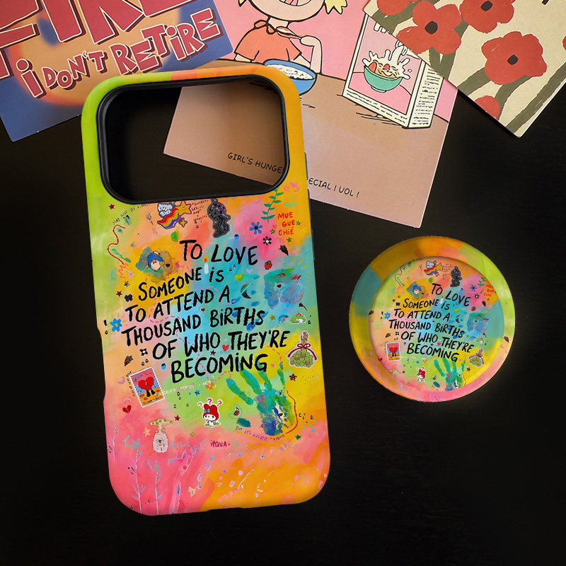 多巴胺涂鸦适用苹果17promax手机壳iphone16pro菲林磁吸支架个性华为P80小米15小众vivo防摔保护壳oppo彩绘风,3C数码配件,手机保护套/壳,淘宝优惠券,粉丝福利购,淘宝优惠卷