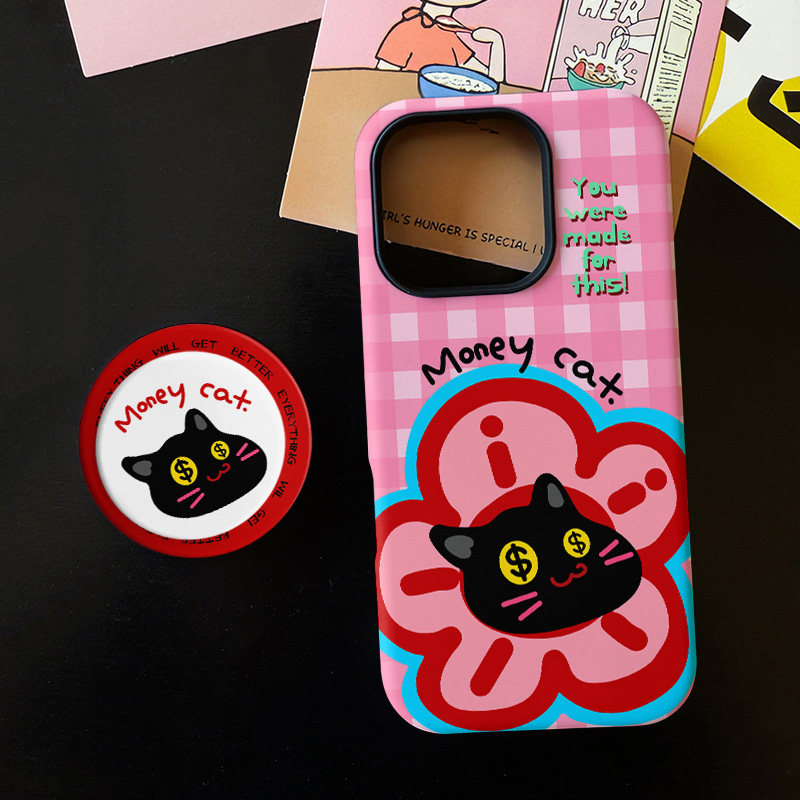 新年吸金猫咪适用苹果17promax手机壳iphone16pro菲林磁吸支架个性华为P80小米15小众vivo防摔保护壳oppo好运,3C数码配件,手机保护套/壳,淘宝优惠券,粉丝福利购,淘宝优惠卷