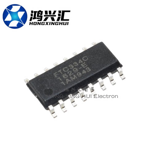 全新原装正品 FTC334C 贴片SOP-16 电容式触摸IC 按键处理芯片