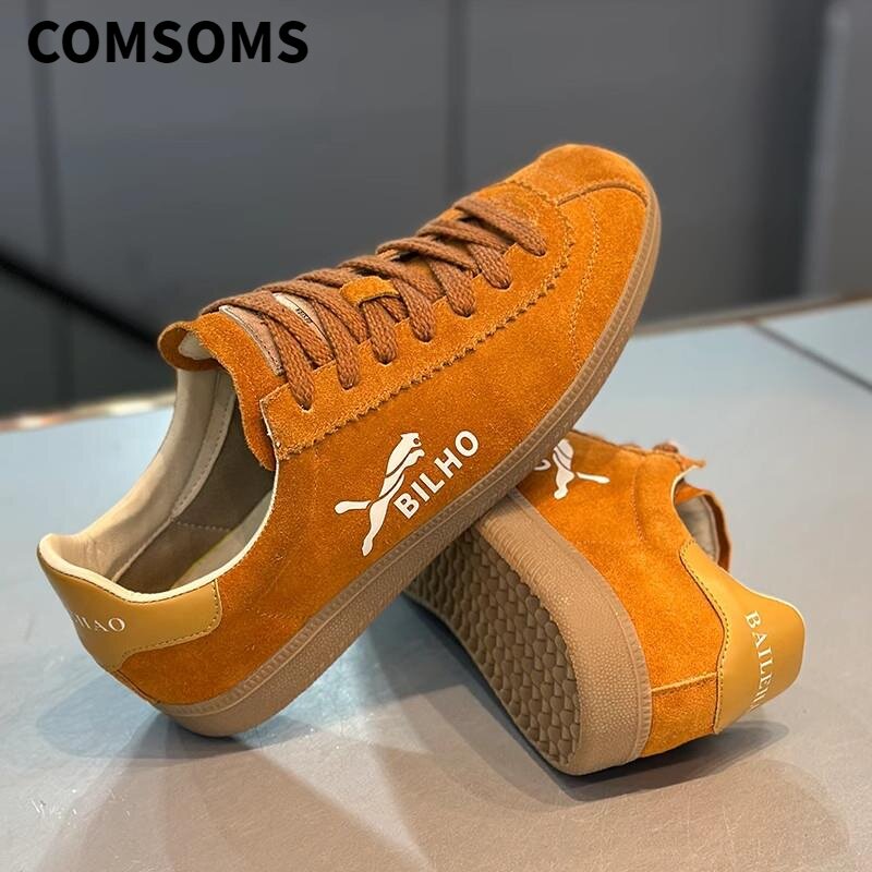 香港潮牌男鞋2024秋季款反毛皮男士休闲鞋低帮复古潮流软底阿甘鞋