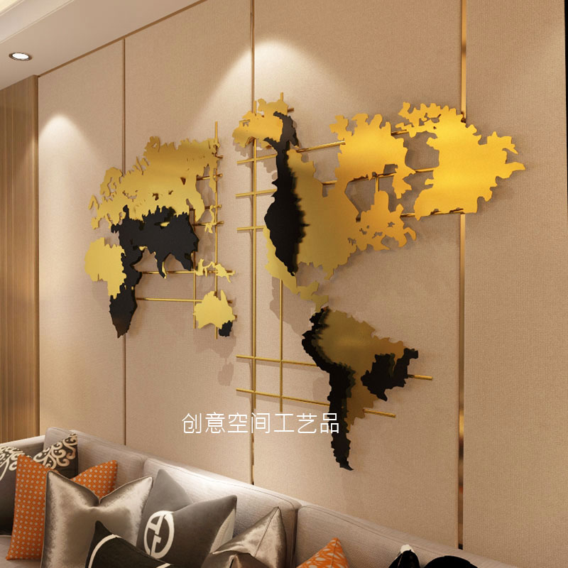 Metal metope Iron art Wall hanging Chinese style Wall hangings European style Wall decoration World Map Home Furnishing Background wall Pendant ornamentin the Home accessories , Mural  category - from Buy2taobao.com to provide professional Taobao agent buy service