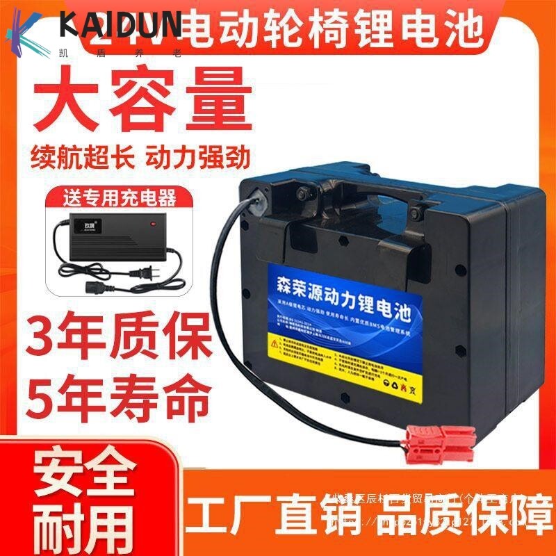 24V电动轮椅锂电池老年代步车电瓶贝珍九圆24v锂电瓶好哥吉苪通用