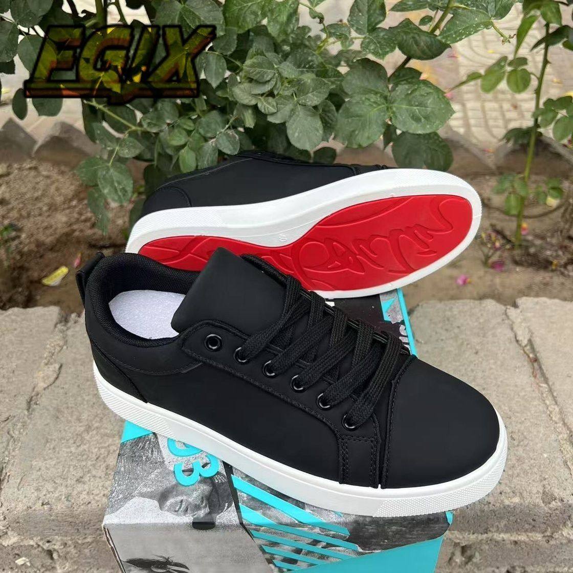 鞋子男款2026春季新款轻奢风红底板鞋潮流时尚百搭男士休闲运动鞋,流行男鞋,休闲板鞋,淘宝优惠券,粉丝福利购,淘宝优惠卷