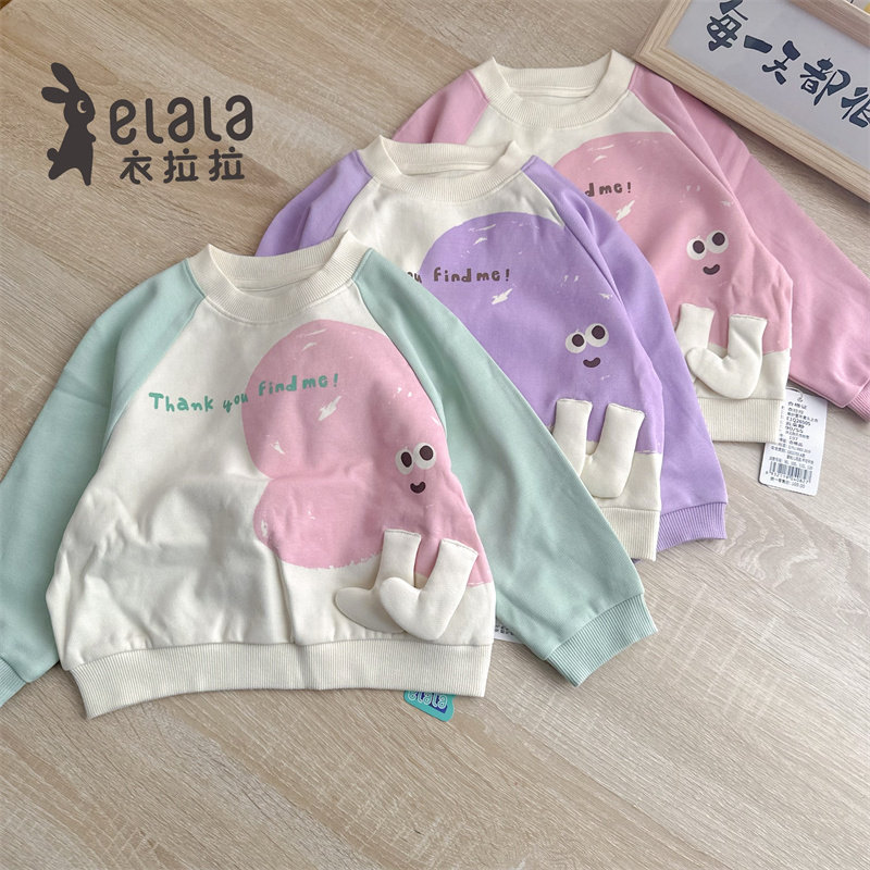 衣拉拉女童春款卫衣单层