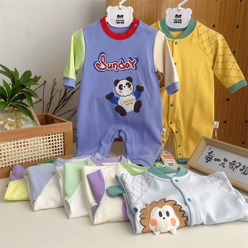 瑁恩瑁爱婴儿春季连体衣纯棉