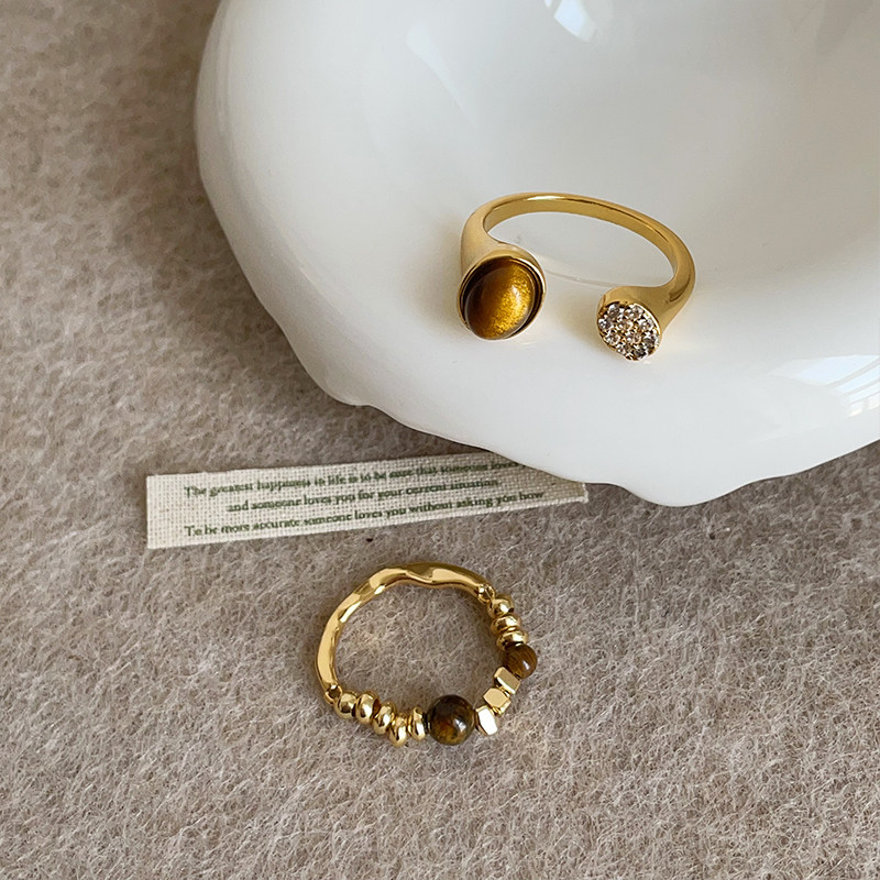 美拉德复古虎眼石金色戒指女秋冬高级感个性独特时尚潮流指环戒子,饰品/流行首饰/时尚饰品新,戒指/指环,淘宝优惠券,粉丝福利购,淘宝优惠卷