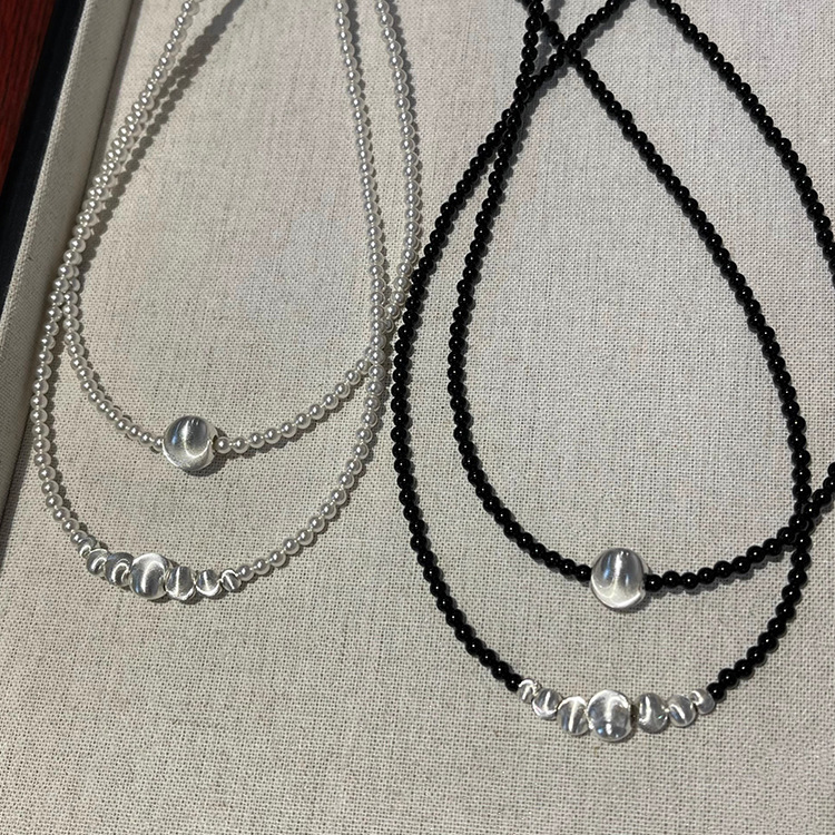 双层珍珠项链女韩国小众设计