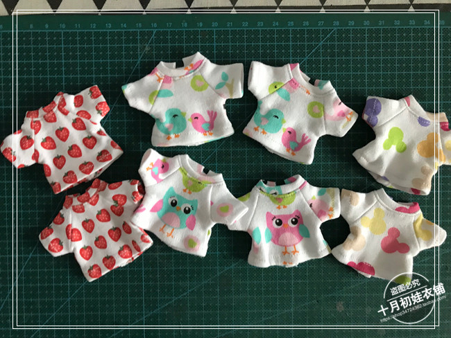 现货多款草莓小鸟百搭T恤妹头娃娃ixdoll娃娃衣服装专拍BJD8分A17