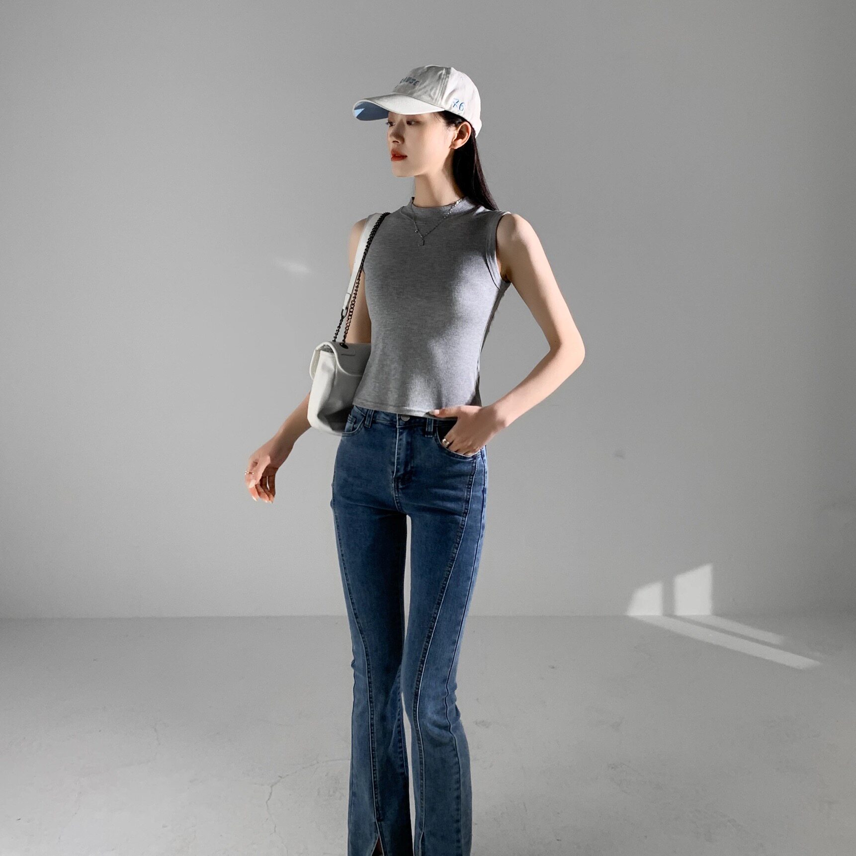 YUEHO吊带背心女夏新款半高领打底衫美背螺纹宽肩防走光显瘦上衣 - 淘宝联盟商品