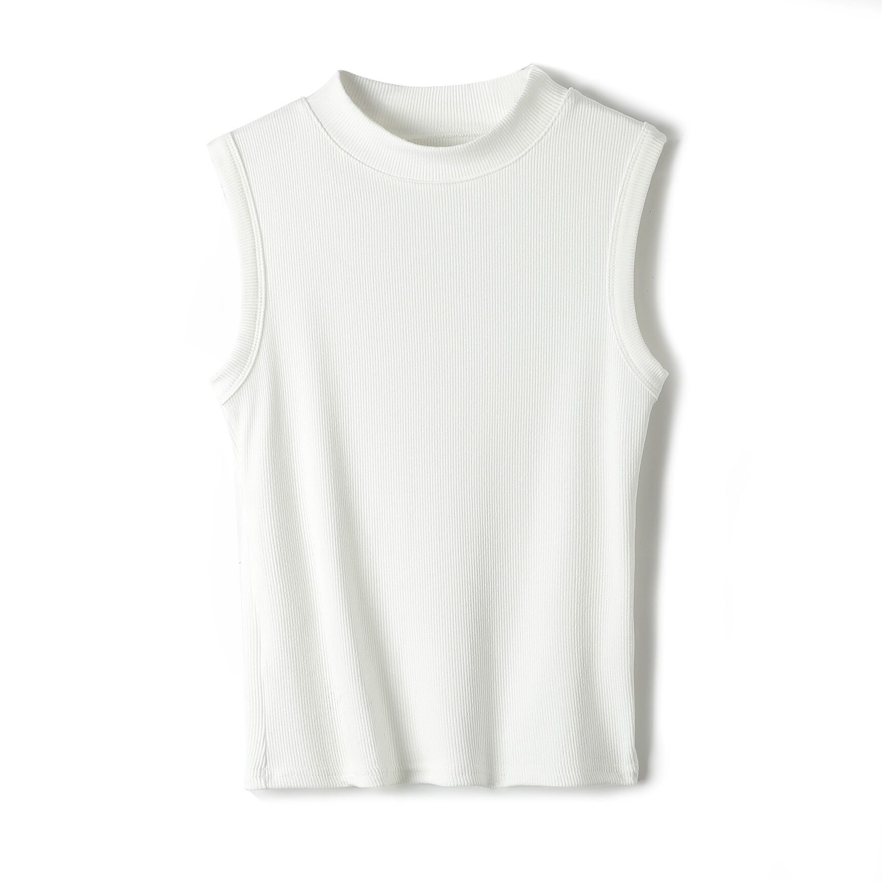 YUEHO修身背心新款女夏半高领打底衫美背螺纹宽肩防走光显瘦上衣 - 淘宝联盟商品