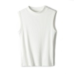 YUEHO修身背心新款女夏半高领打底衫美背螺纹宽肩防走光显瘦上衣