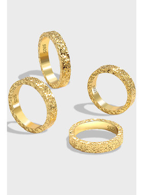 s925纯银碎碎冰戒指女小众设计高级感个性情侣戒时尚百搭开口男戒