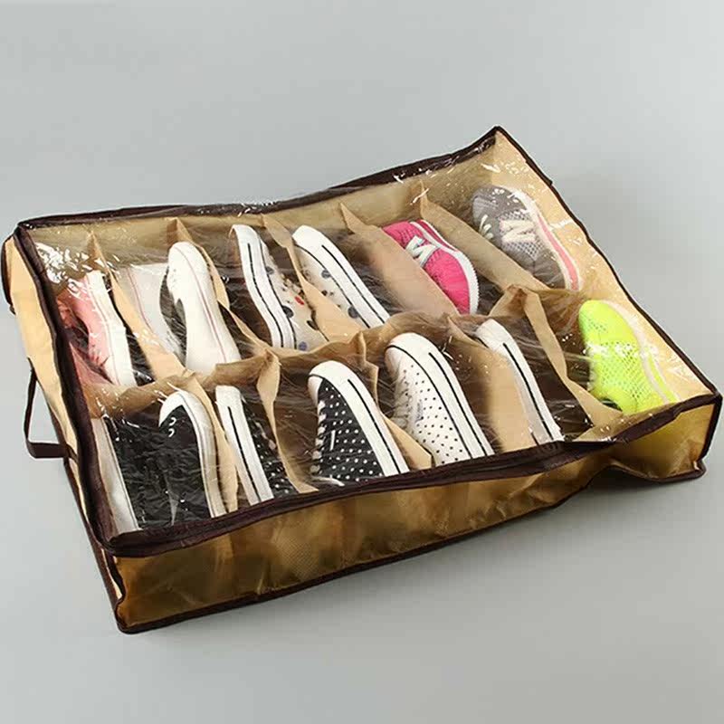 12 Grid Shoebox Folding Organizer Holder Home Shoes Storagein the Storage consolidation , Household appliances dust , Gaiters/Boots cover/Shoe  category - from Buy2taobao.com to provide professional Taobao agent buy service