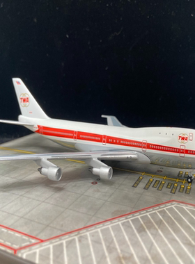 1：400 AC绝版 TWA航空 波音747-100 编号N93102，非常经典的涂