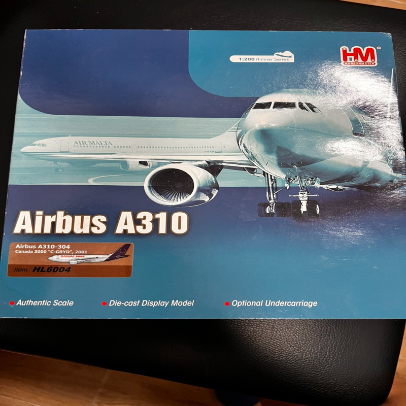 HM收藏家HL6004  1:200  空中客车A310客机合金模型。 收藏闲置