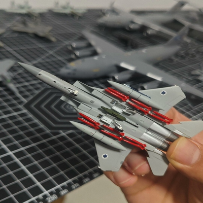 hogan飞机模型F15加装了一个电子战吊舱，和两枚麻雀导弹飞机通