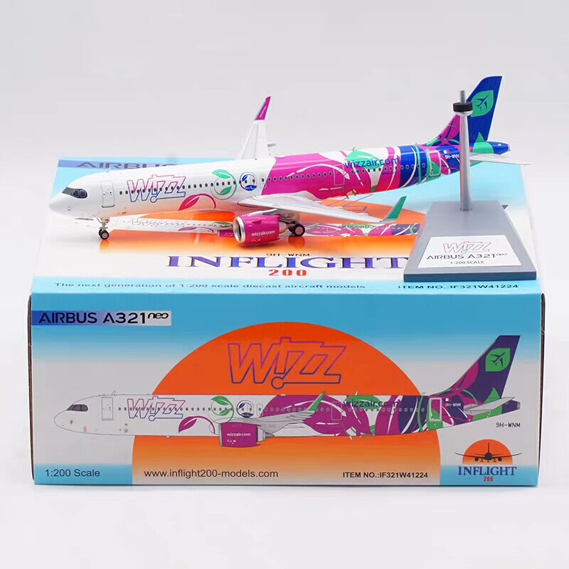 Inflight 1:200合金飞机模型 马耳他威兹航空 空客A321NEO 9H-WNM