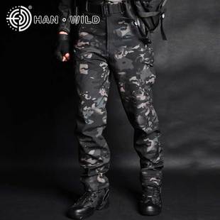 加绒作训裤 户外军迷蟒纹迷彩裤 男修身 秋冬防水工装 美式 裤 战术军裤