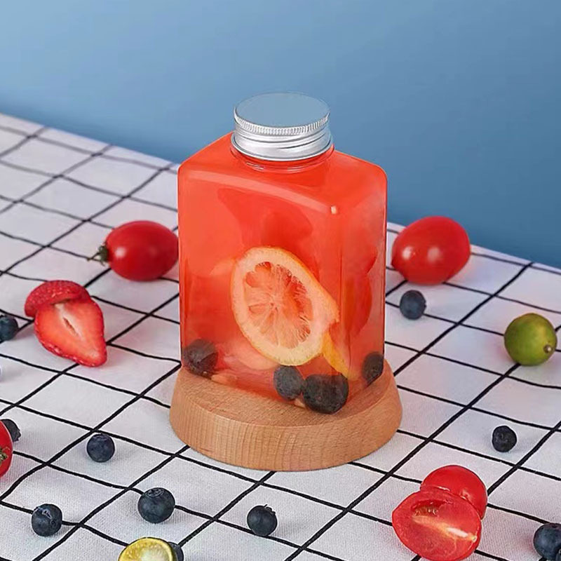 网红油柑汁瓶子塑料扁方瓶带盖500ml一次性pet奶茶杯子果汁饮料瓶,厨房/烹饪用具,密封罐,淘宝优惠券,粉丝福利购,淘宝优惠卷